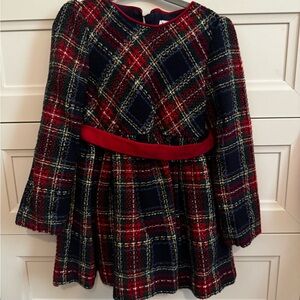 Mayoral Navy Dress with Red Trim